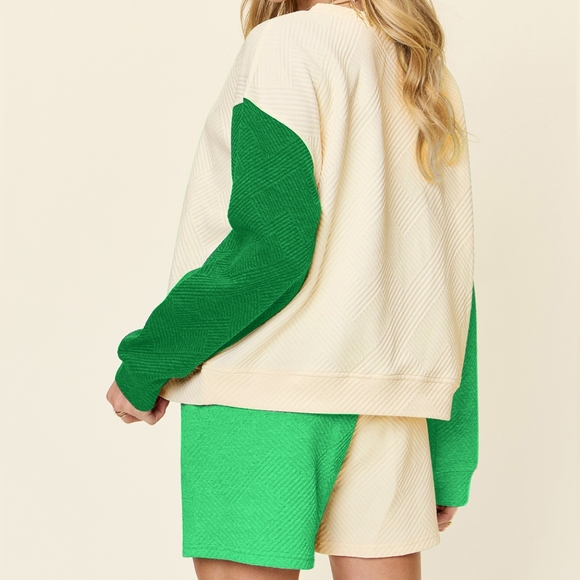 Style Shift Contrast Shorts Set - Green - Picture 5 of 5